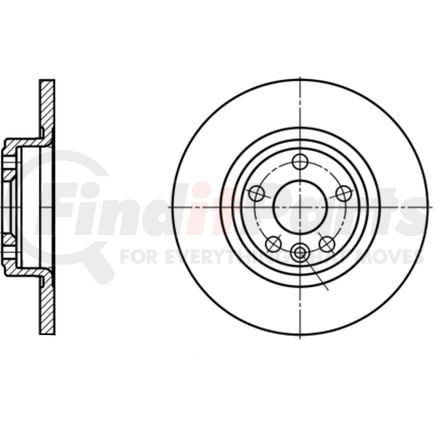 410405 by ATE BRAKE PRODUCTS - ATE Original Rear Disc Brake Rotor 410405 for Jaguar, Land Rover
