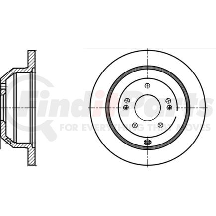 411170 by ATE BRAKE PRODUCTS - ATE Original Rear Disc Brake Rotor 411170 for Hyundai, Kia