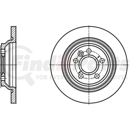 411147 by ATE BRAKE PRODUCTS - ATE Original Rear Disc Brake Rotor 411147 for Volvo