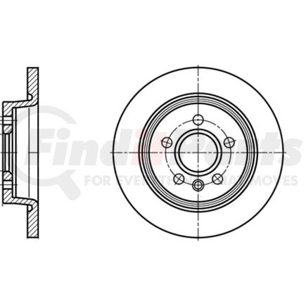 411158 by ATE BRAKE PRODUCTS - ATE Original Rear Disc Brake Rotor 411158 for Volvo