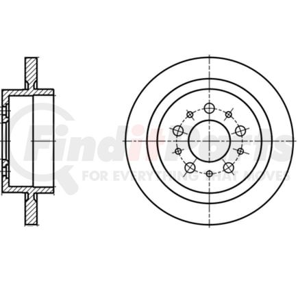 ATE Brake Products 412150 Disc Brake Rotor Set ATE Original Rear Disc Brake Rotor 412150 for Volvo