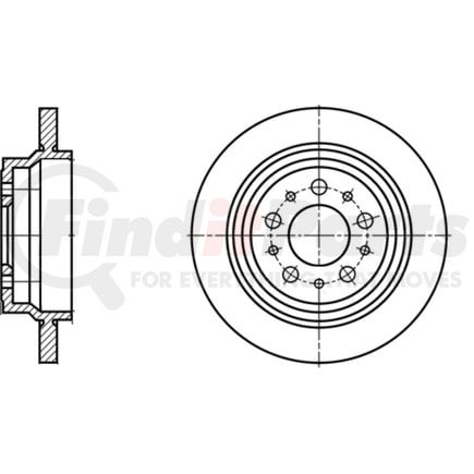412151 by ATE BRAKE PRODUCTS - ATE Original Rear Disc Brake Rotor 412151 for Volvo