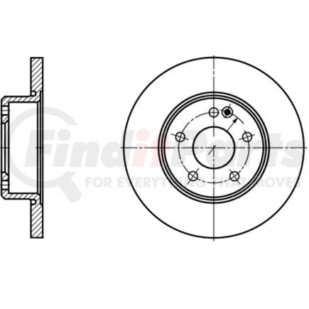 412128 by ATE BRAKE PRODUCTS - ATE Original Front Disc Brake Rotor 412128 for Mercedes Benz