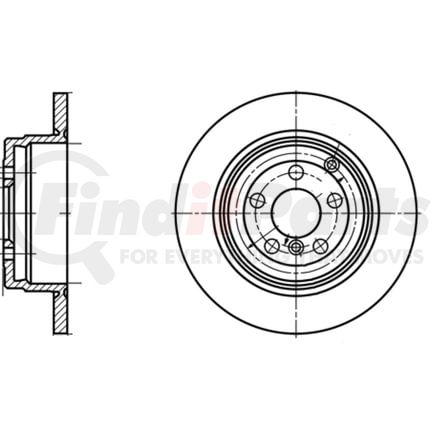 412168 by ATE BRAKE PRODUCTS - ATE Original Rear Disc Brake Rotor 412168 for Land Rover
