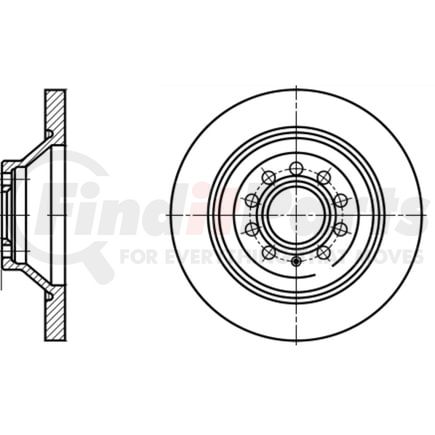 412159 by ATE BRAKE PRODUCTS - ATE Original Rear Disc Brake Rotor 412159 for Audi