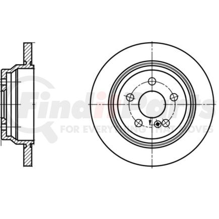 412183 by ATE BRAKE PRODUCTS - ATE Original Rear Disc Brake Rotor 412183 for Mercedes Benz