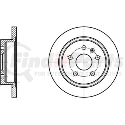 412187 by ATE BRAKE PRODUCTS - ATE Original Rear Disc Brake Rotor 412187 for Saab