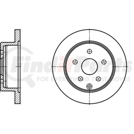 412714 by ATE BRAKE PRODUCTS - ATE Original Rear Disc Brake Rotor 412714 for Lexus, Toyota