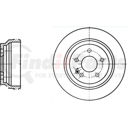 412213 by ATE BRAKE PRODUCTS - ATE Original Rear Disc Brake Rotor 412213 for Mercedes Benz