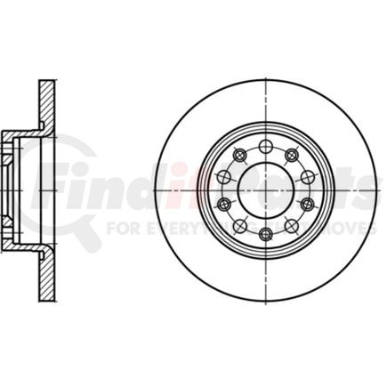 412214 by ATE BRAKE PRODUCTS - ATE Original Rear Disc Brake Rotor 412214 for Chrysler, Jeep