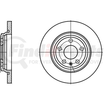 412218 by ATE BRAKE PRODUCTS - ATE Original Rear Disc Brake Rotor 412218 for Audi