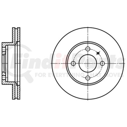 418117 by ATE BRAKE PRODUCTS - ATE Original Front Disc Brake Rotor 418117 for Nissan