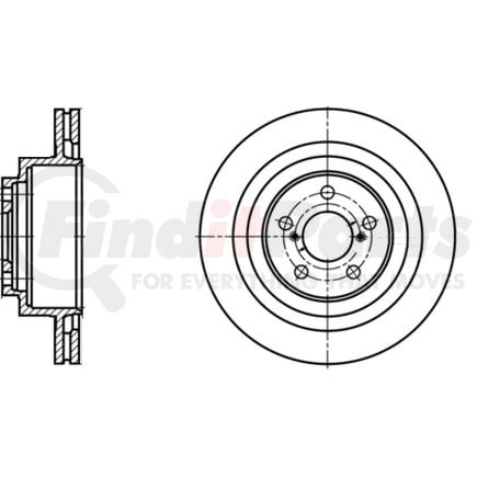 ATE Brake Products 418725 Disc Brake Rotor Set ATE Original Rear Disc Brake Rotor 418725 for Subaru