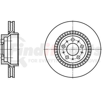 420122 by ATE BRAKE PRODUCTS - ATE Original Rear Disc Brake Rotor 420122 for Volvo