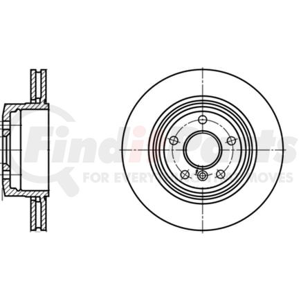 420183 by ATE BRAKE PRODUCTS - ATE Original Rear Disc Brake Rotor 420183 for BMW
