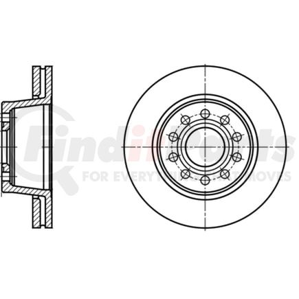 420172 by ATE BRAKE PRODUCTS - ATE Original Rear Disc Brake Rotor 420172 for Audi