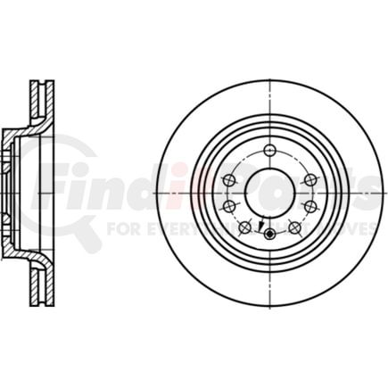 420173 by ATE BRAKE PRODUCTS - ATE Original Rear Disc Brake Rotor 420173 for Saab