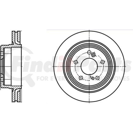 420199 by ATE BRAKE PRODUCTS - ATE Original Rear Disc Brake Rotor 420199 for Mercedes Benz