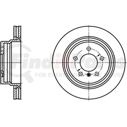 420190 by ATE BRAKE PRODUCTS - ATE Original Rear Right Disc Brake Rotor 420190 for BMW