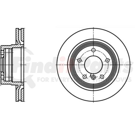 420195 by ATE BRAKE PRODUCTS - ATE Original Rear Disc Brake Rotor 420195 for BMW