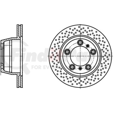 420212 by ATE BRAKE PRODUCTS - ATE Original Rear Disc Brake Rotor 420212 for Porsche