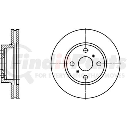 420219 by ATE BRAKE PRODUCTS - ATE Original Front Disc Brake Rotor 420219 for Scion
