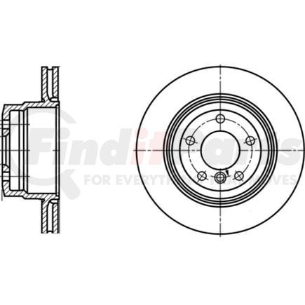 420206 by ATE BRAKE PRODUCTS - ATE Original Rear Disc Brake Rotor 420206 for BMW
