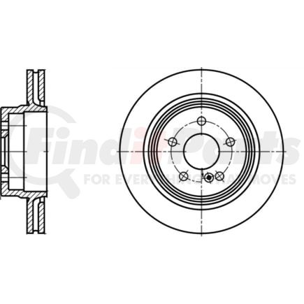 420208 by ATE BRAKE PRODUCTS - ATE Original Rear Disc Brake Rotor 420208 for Mercedes Benz