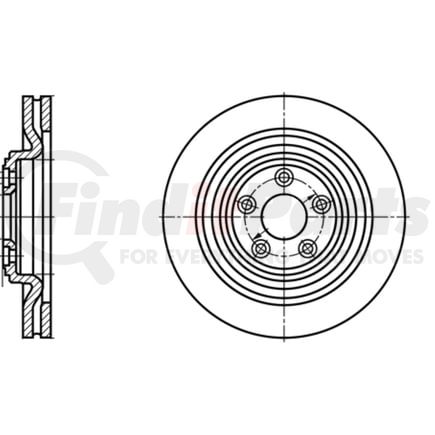 ATE Brake Products 420238 Disc Brake Rotor ATE Original Rear Disc Brake Rotor 420238 for Jaguar