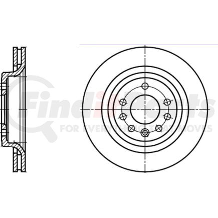 420239 by ATE BRAKE PRODUCTS - ATE Original Rear Disc Brake Rotor 420239 for Saab