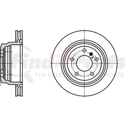 420240 by ATE BRAKE PRODUCTS - ATE Original Rear Disc Brake Rotor 420240 for BMW