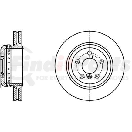 420229 by ATE BRAKE PRODUCTS - ATE Original Rear Disc Brake Rotor 420229 for BMW