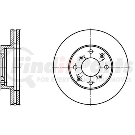 ATE Brake Products 421104 Disc Brake Rotor Set ATE Original Front Disc Brake Rotor 421104 for Honda