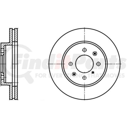 421105 by ATE BRAKE PRODUCTS - ATE Original Front Disc Brake Rotor 421105 for Acura, Honda