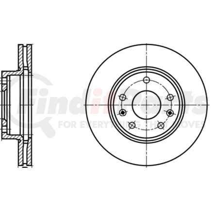 421114 by ATE BRAKE PRODUCTS - ATE Original Front Disc Brake Rotor 421114 for Land Rover