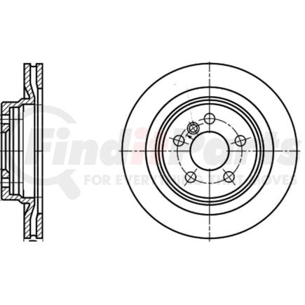 420244 by ATE BRAKE PRODUCTS - ATE Original Rear Disc Brake Rotor 420244 for BMW, Mini
