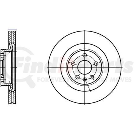 420246 by ATE BRAKE PRODUCTS - ATE Original Rear  Disc Brake Rotor 420246 for Volvo