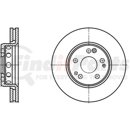 422134 by ATE BRAKE PRODUCTS - ATE Original Front Disc Brake Rotor 422134 for Mercedes Benz