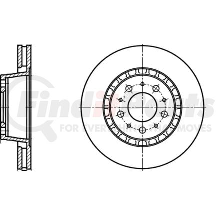 422137 by ATE BRAKE PRODUCTS - ATE Original Front  Disc Brake Rotor 422137 for Volvo