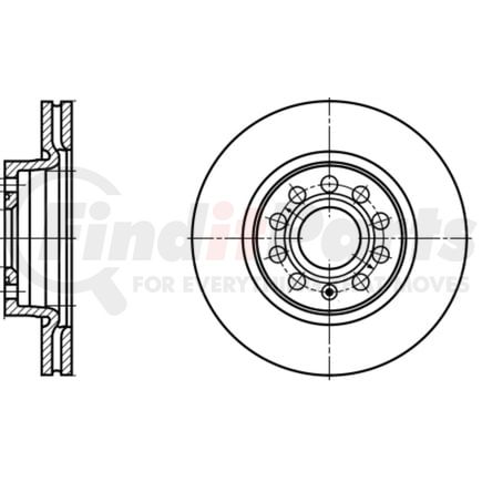 422210 by ATE BRAKE PRODUCTS - ATE Original Front Disc Brake Rotor 422210 for Volkswagen