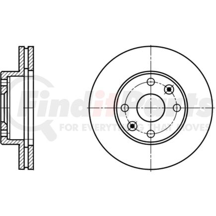 422227 by ATE BRAKE PRODUCTS - ATE Original Front Disc Brake Rotor 422227 for Kia