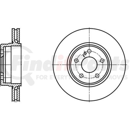 422228 by ATE BRAKE PRODUCTS - ATE Original Rear Disc Brake Rotor 422228 for Chrysler, Mercedes Benz
