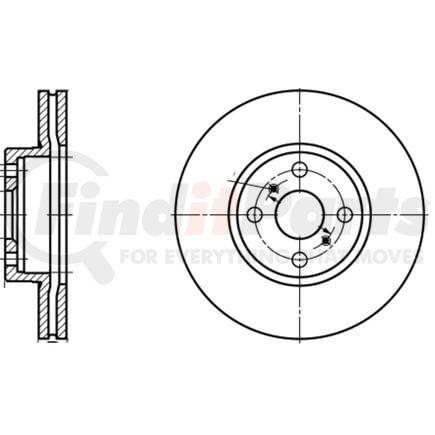 ATE Brake Products 422254 Disc Brake Rotor Set ATE Original Front Disc Brake Rotor 422254 for Toyota