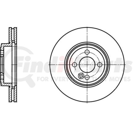 422247 by ATE BRAKE PRODUCTS - ATE Original Front Disc Brake Rotor 422247 for Mini