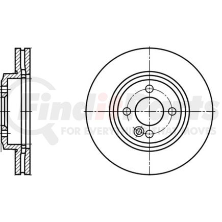 422248 by ATE BRAKE PRODUCTS - ATE Original Front Disc Brake Rotor 422248 for Mini