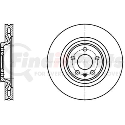 422272 by ATE BRAKE PRODUCTS - ATE Original Rear Disc Brake Rotor 422272 for Audi, Porsche