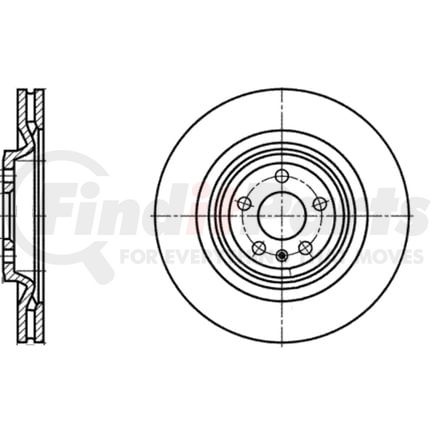 422273 by ATE BRAKE PRODUCTS - ATE Original Rear Disc Brake Rotor 422273 for Audi