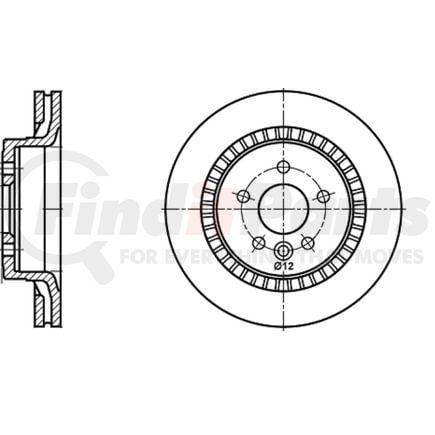 ATE Brake Products 422261 Disc Brake Rotor Set ATE Original Rear Disc Brake Rotor 422261 for Volvo