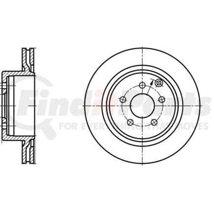 422268 by ATE BRAKE PRODUCTS - ATE Original Rear Disc Brake Rotor 422268 for INFINITI, Nissan