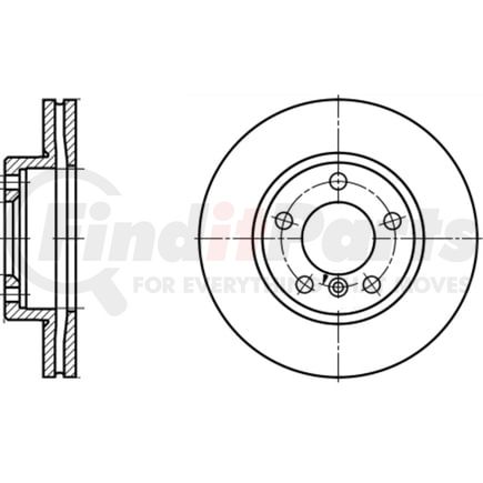 422271 by ATE BRAKE PRODUCTS - ATE Original Front  Disc Brake Rotor 422271 for Mini